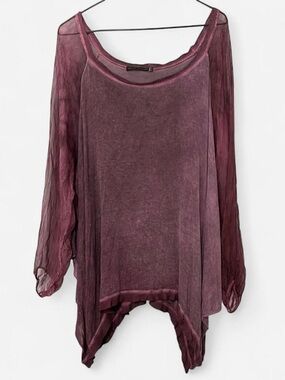 Tessuto Silk / Rayon Boho Knit Top | Oversized / Made in Italy